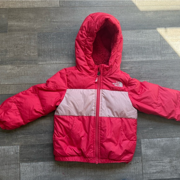 THE NORTH FACE MOONDOGGY DOWN HOODED JACKET TODDLERS - PINK - Picture 1 of 1